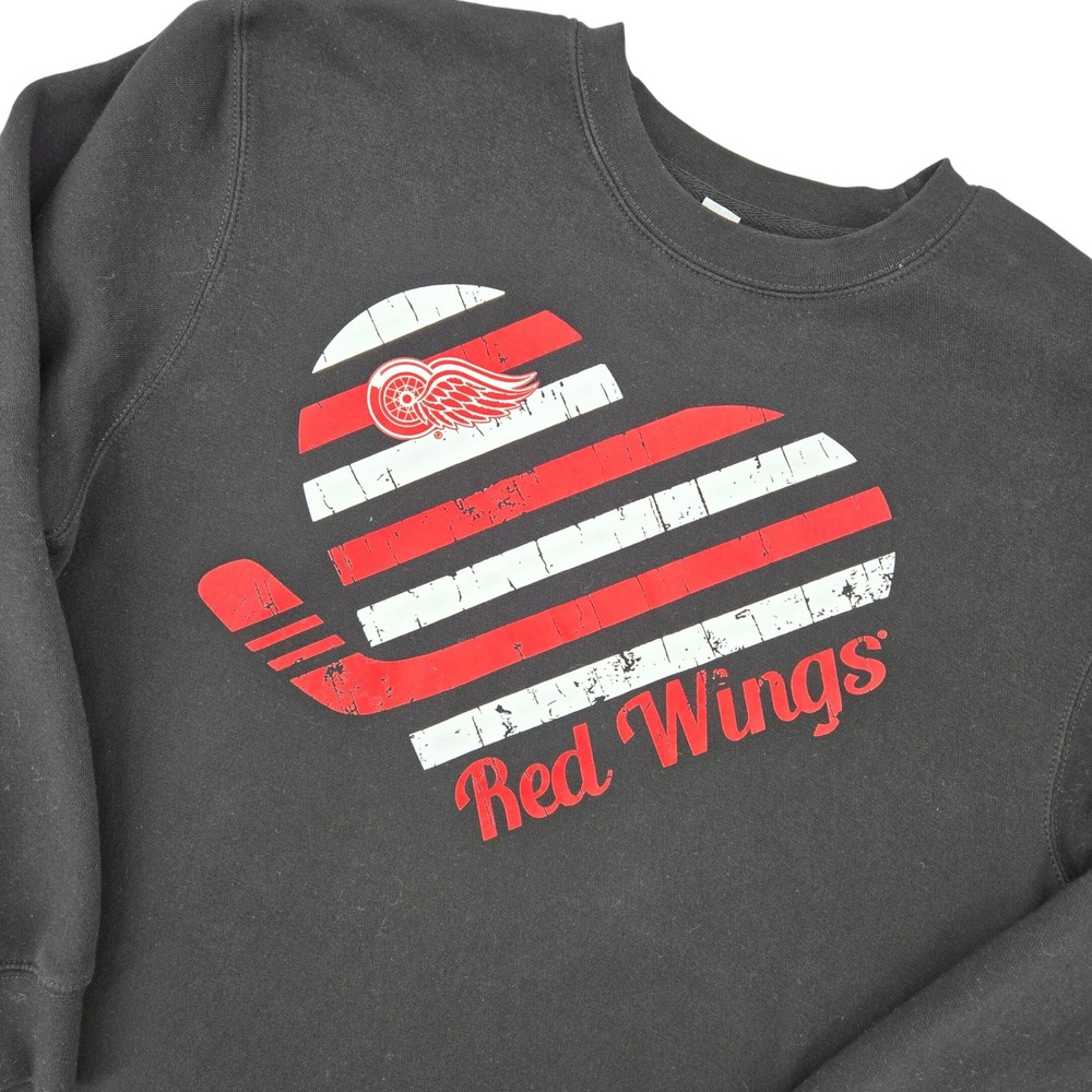 G-III 4Her LRG Detroit Red Wings Sweatshirt Womens NHL Hockey Sportswear Black